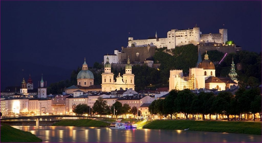 Salzburg, Austria, Mozart's hometown.